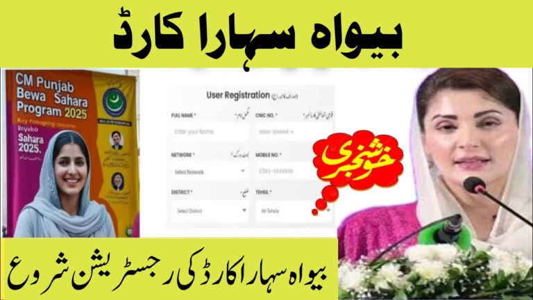 CM Punjab Bewa Sahara Card Registration Process