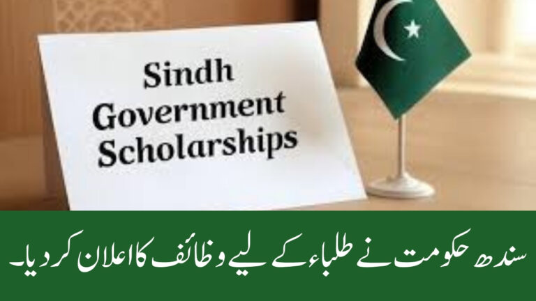 Sindh government announces scholarships for students